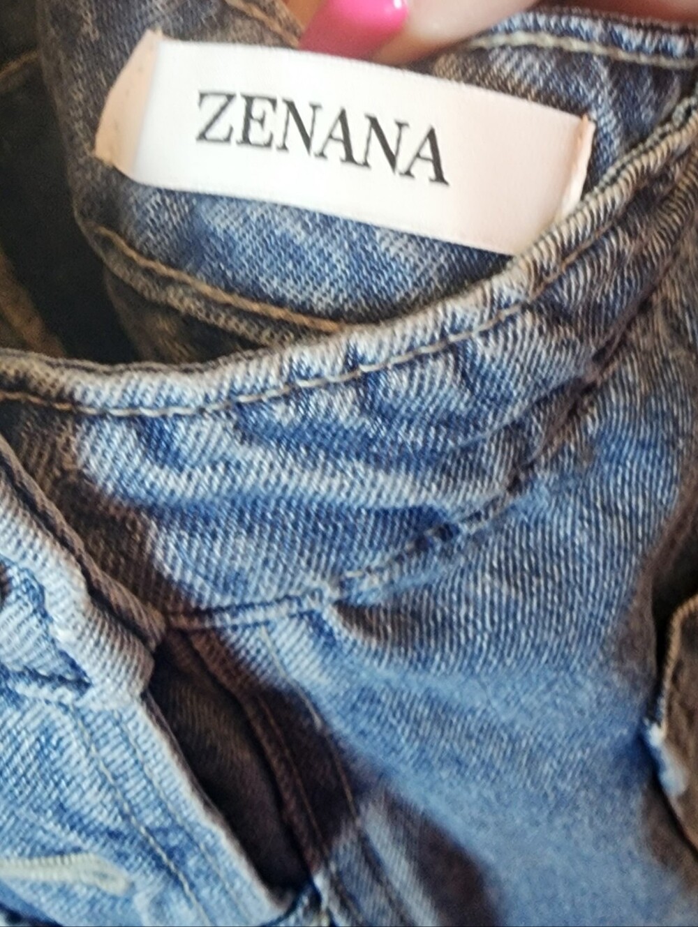 Zenana Wide Leg Denim Overalls - Blue - Picture 7 of 9